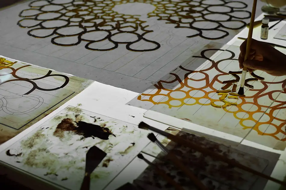 Manufacturing process of anamorphic glass sculpture by Thomas Medicus for EXPO2020 in Dubai