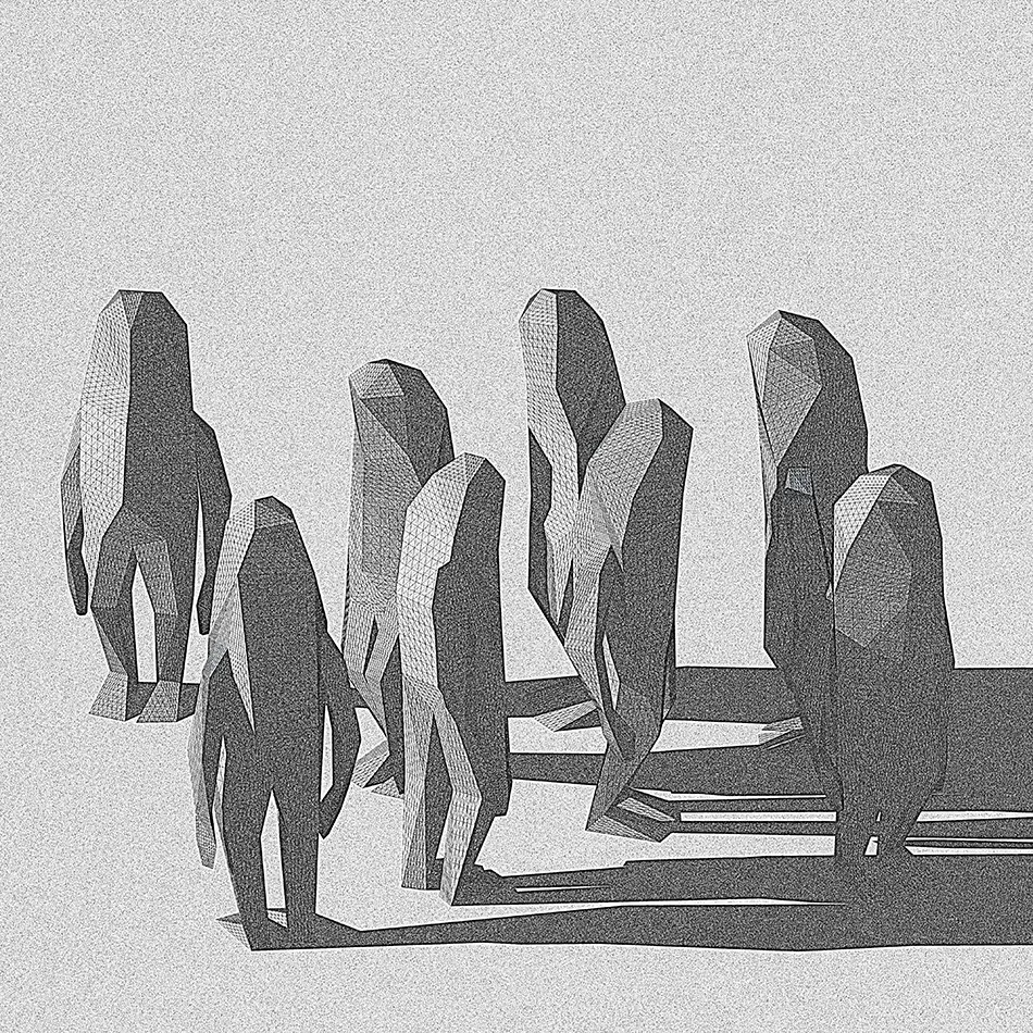 Digital illustration with several geometric figures