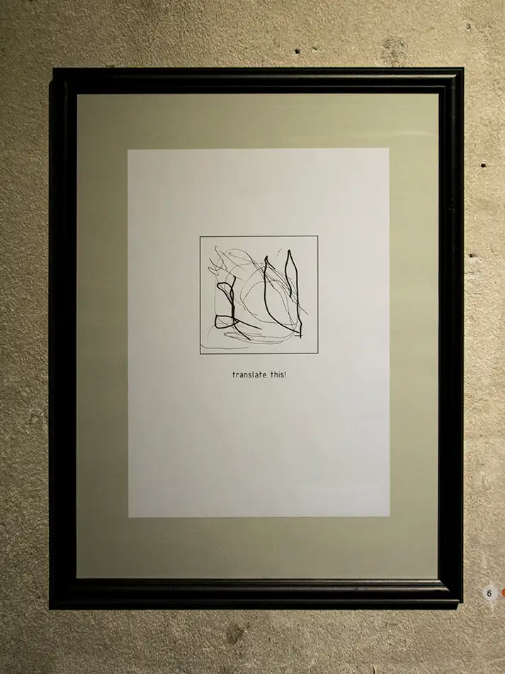 Exhibition view of the series *** this! in the Bäckerei Kulturbackstube Innsbruck - translate this!