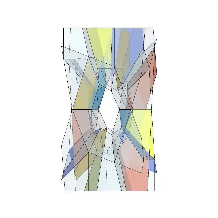 Glass sculpture based on the geometric shape of the geodesic dome - 3D model