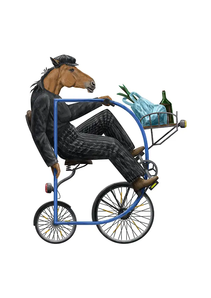 Biodivercycle - alphabeth from bicycles Plants and animals - letter D