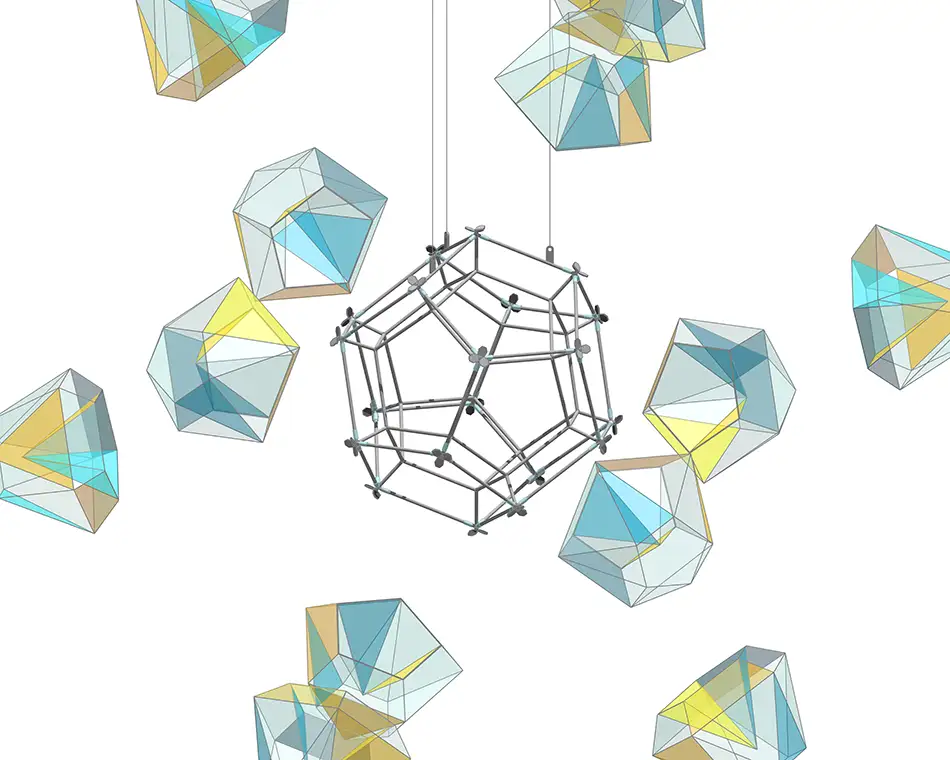 polyhedra - dodecahedron glass art object - 3D model